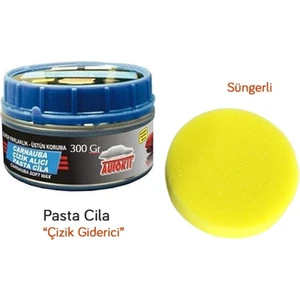 Oto Kaporta Boya Tampon Çizik Giderici Parlatıcı Pasta Cila (Süngerli) 300GR