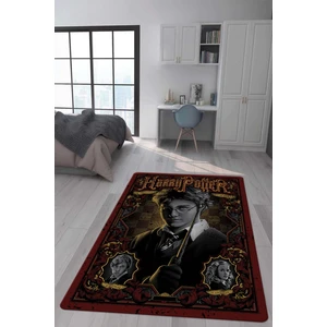 Kaymaz Taban Makinada Yıkanabilir Dijital Baskı Harry Potter Desenli Genç Odası Halısı
