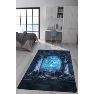 Doruklar Home Collection Kaymaz Taban Makinada Yıkanabilir Dijital Baskı Yüzüklerin Efendisi Desenli Genç Odası ve Çocuk Odası Halısı Dot Taban Halı