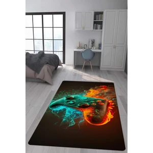 Doruklar Home Collection Kaymaz Taban Makinada Yıkanabilir Dijital Baskı Gaming Konsol Desenli Genç Odası Halısı Dot Taban Halı