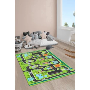Kaymaz Taban Yıkanabilir Yol Desenli Çocuk Halısı