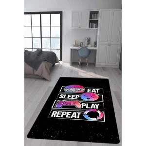 Doruklar Home Collection Kaymaz Taban Makinada Yıkanabilir Dijital Baskı Gamer Desenli Genç Odası ve Çocuk Odası Halısı Dot Taban Halı