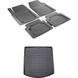 Audi A4 B8 Sedan 2008-2016 Prof Siyah Havuzlu Paspas ve 3D Bagaj Havuzu