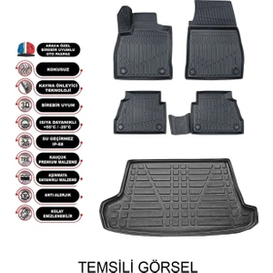 Sare Tuning Ssangyong Korando 2020 Sonrası Araca Özel Havuzlu Paspas ve Bagaj Havuzu