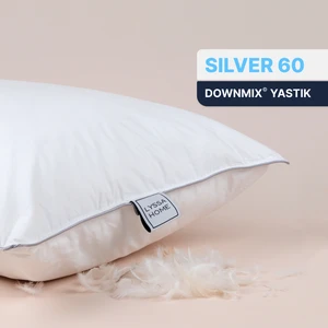 Lyssa Home Silver 60 Downmix Kaz Tüyü & Mikrojel Yastık 50x70 cm – Orta Destek, %100 Pamuk Kumaş