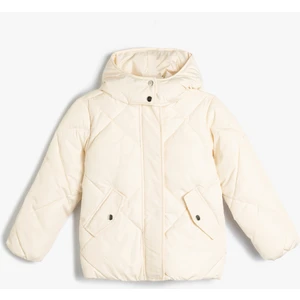 Şişme Mont Kapşonlu Çıtçıt Detaylı Kapitone