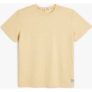 Pamuklu Kısa Kollu Bisiklet Yaka Oversize Basic Tişört