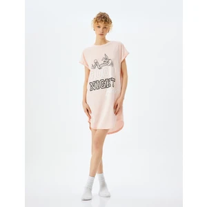 Lisanslı Bugs Bunny Baskılı Kısa Kollu Pamuklu Gecelik