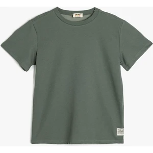 Pamuklu Kısa Kollu Bisiklet Yaka Oversize Basic Tişört