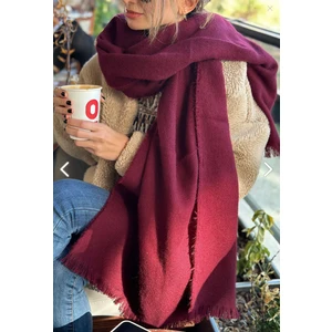 Ceeldu Ithal Puffy Yumuşak Dokulu Bordo Atkı Şal Omuz Şalı