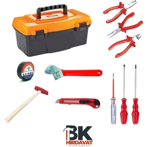 BK Hırdavat Bk 11 Parçadolu Takım Tamir Çantası Pense Tornavida Çekiç