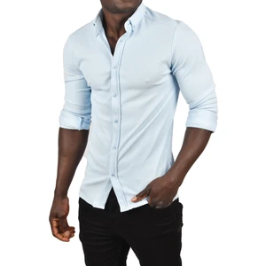 Likralı Kumaşı Fitilli Slim Fit Uzun Kollu Gömlek 2500805
