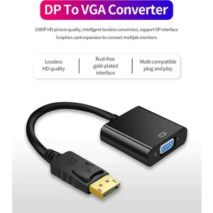 Displayport To VGA Çevirici Adaptör Display Port Display Port Dp VGA Pc Dizüstü Hdtv Monitör
