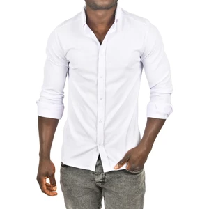 Likralı Kumaşı Fitilli Slim Fit Uzun Kollu Gömlek 2500805