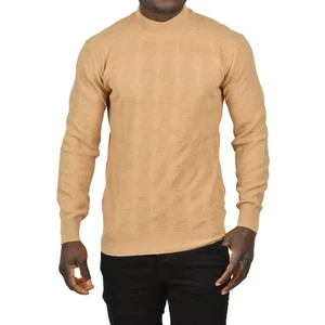 Dar Kesim Baklava Desenli Yarım Boğazlı Yaka Triko Yarım Balıkçı Yaka Kazak 2505506