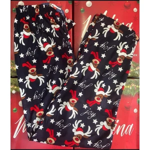 Kadın Ev Pantolonu Geyik Desenli