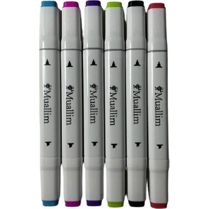 Marker Kalem 6 Renkli Kalem Seti