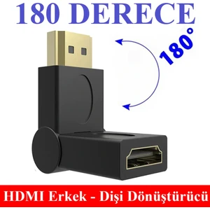 Hdmı 180 Derece Uzatma Aparatı Dirsek Adaptör Hdtv Için Ayarlanabilir Erkek Dişi Adaptör