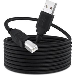Yazıcı Kablosu Ara Printer USB Bağlantı Bağlama Kablo Network Lazer Hp Canon Brother Kablosu 3 Metre