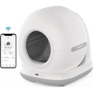 CB001 Akıllı Otomatik Kedi Tuvaleti, APP ile Kontrol, 75lt İç Hazne, 7lt Çöp Haznesi