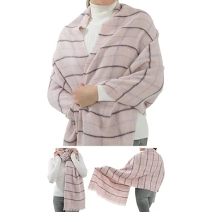 Maruf Shop 1 Adet Kadın Büyük Bedene Uygun Yumuşak Dokulu Kışlık Desenli Atkı Omuz Şalı