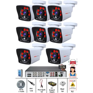 8 Kameralı Yeni Nesil Yüz Tanımalı Insan Yüzü Eşgal Fotoğrafı Çeken 5 Mp Sony Full HD Ultra Üstün Kalite Güvenlik Kamerası Seti