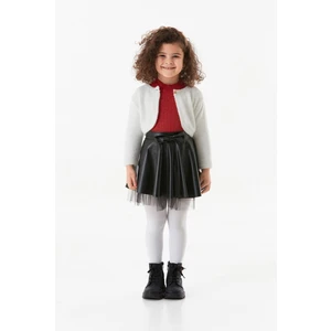 Sakallı Tek Düğmeli Kız Çocuk Hırka Bolero