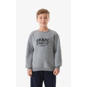 3 Iplik Origin Yazı Baskılı Erkek Çocuk Sweatshirt