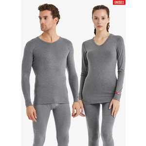 Unisex Termal Tişört 2. Seviye 1257 - Gri Melanj