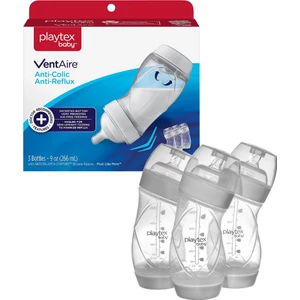 Baby™ Ventaire® Bebek Biberonu, Kolik ve Gaz Önleyici Tasarım, 266 ml ,3+ Ay Orta Akış, 3 Adet