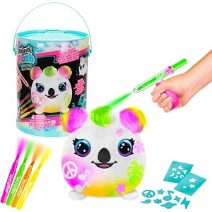 Airbrush Peluş Neon Boyama Seti - Koala - Mavi Kutu