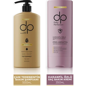 dp Daily Perfection Şampuan Çam Terebentin 500 ml & Saç Bakım Kremi Karanfil Özlü 350 ml