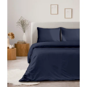 Organik Pamuk Akfil Nevresim Seti Çift Kişilik 200 x 220  cm  Lacivert