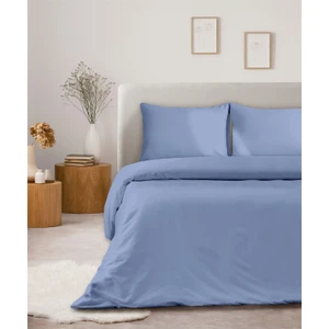 Organik Pamuk Akfil Nevresim Seti Çift Kişilik 200 x 220  cm  Mavi