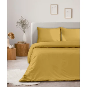 Organik Pamuk Akfil Nevresim Seti Çift Kişilik 200 x 220  cm  Hardal
