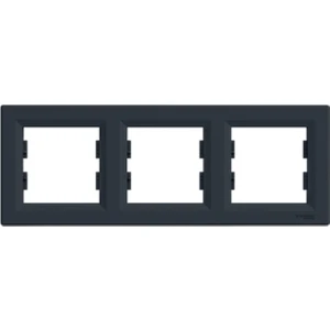 Schneider Electric Asfora Antrasit Üçlü Çerçeve Yatay