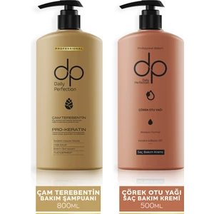 Daily Perfection 1 Adet Çam TEREBENTIN(800 Ml) 1 Adet Çörek Otu YAĞI(800 Ml) Şampuan 2'li Set