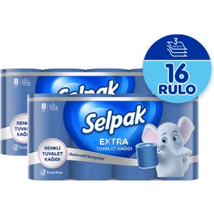 Selpak® Extra Renkli Tuvalet Kağıdı 16'lı