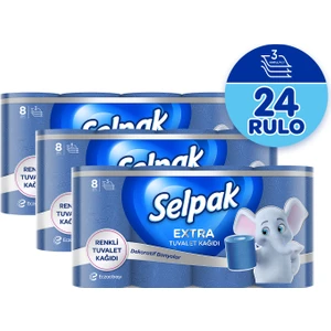 Extra Renkli Tuvalet Kağıdı 24'lü