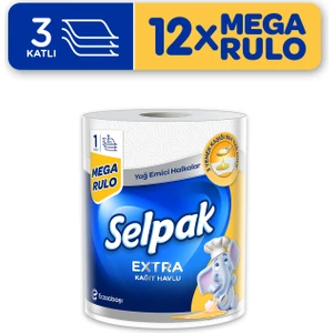 1=3 Yağ Emici Mega Rulo Havlu 12'li