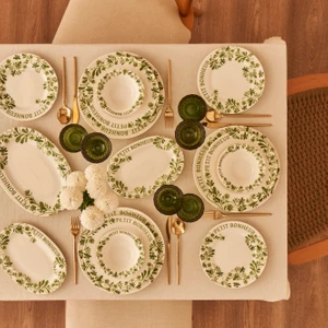 Bella Maison Petit Bonheur Porselen 44 Parça Yemek Ve Kahvaltı Takımı Yeşil