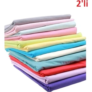 Mandaş Tekstil 2 Adet Karı Koca Yastık Kılıfı, Uzun Ma x i Boy Yastık Kılıfı (50 x 150)-KARIŞIK Renkli