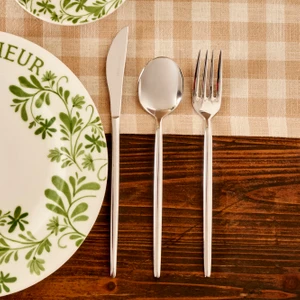 Bella Maison Siena 18 Parça Tatlı Çatal Kaşık Bıçak Seti Silver