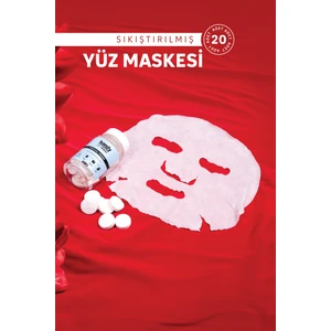 Sıkıştırılmış Kağıt Yüz Maskesi 20 Adet