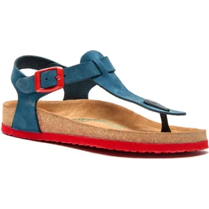 /  Gerda - Deri Sandalet ( Lacivert Nubuk Deri )