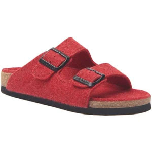 /  Bali-W - Yün Çift Bantlı Ev Terliği ( Kırmızı Yün )