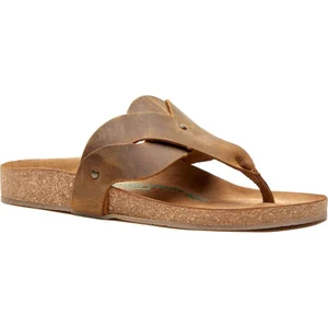 /  Silvia - Deri Parmak Arası Terlik ( Taba Yağlı Deri )