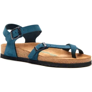 /  Gabriella - Deri Sandalet ( Lacivert Nubuk Deri )