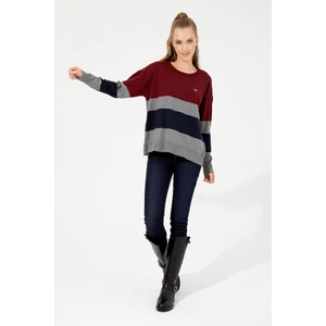 U.S. Polo Assn. Kadın Vişne Kazak /Triko 50252042-VR223