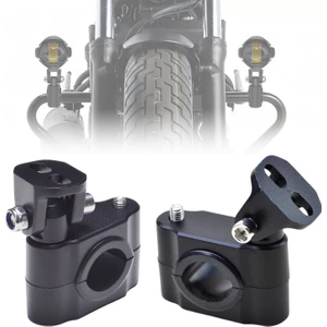 Motosiklet Gidon Koruma Demiri Sis Farı Montaj Ayağı 2 Adet Alüminyum Braket 18-32MM AYARLANABILIR